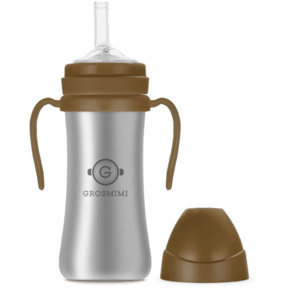 Grosmimi Stainless Straw Cup 200ml Silver-1954803141354590210