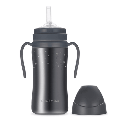 Grosmimi Stainless Straw Cup 200ml Silver-1973194255031734277