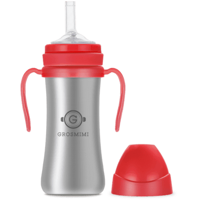 Grosmimi Stainless Straw Cup 200ml Silver-1954803141354590208