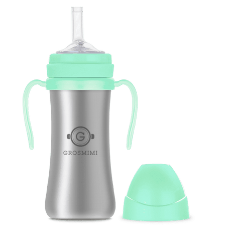 Grosmimi Stainless Straw Cup 200ml Charcoal-1875027414803943424