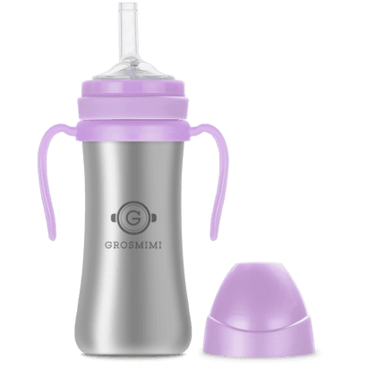 Grosmimi Stainless Straw Cup 200ml Red-1973194256029978625