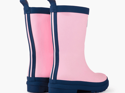 HATLEY Matte Kids Rain Boots | Pink & Navy size 5-1875027417920311297