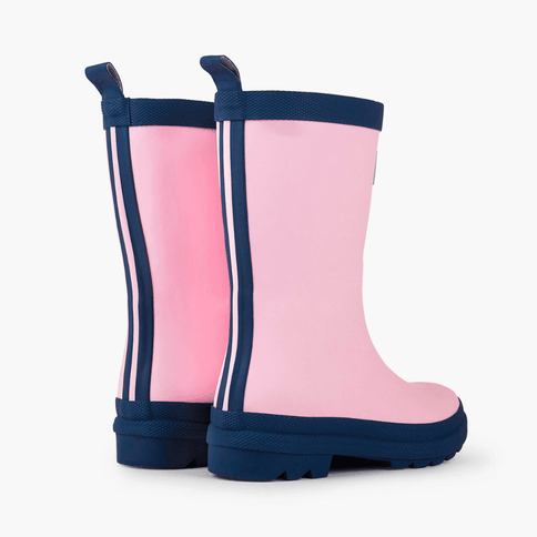 HATLEY Matte Kids Rain Boots | Pink & Navy size 5-1875027417920311297