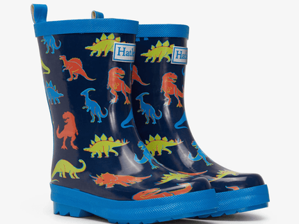 HATLEY Shiny Kids Rain Boots | Linework Dinos size 3-1875027392637046784