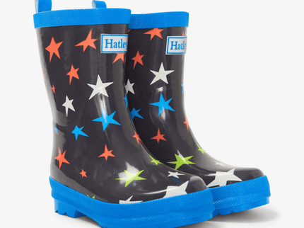 HATLEY Shiny Kids Rain Boots | Ombre Stars size 6-1875027419178602496