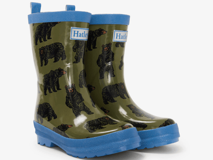 HATLEY Shiny Kids Rain Boots | Wild Bear size 5-1875027404376903680