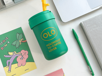 HOLOHOLO Thermo Coffee Cup 380Ml Green-1875027518243868675