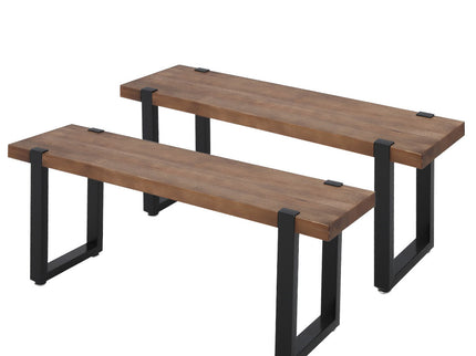 Levede 2x Dining Bench Chairs Wooden 115cm-1910113284498001920