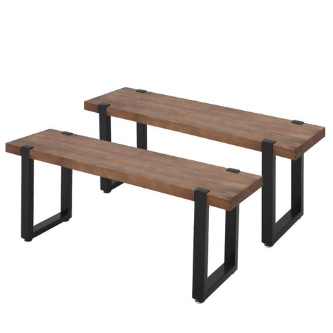 Levede 2x Dining Bench Chairs Wooden 115cm-1910113284498001920