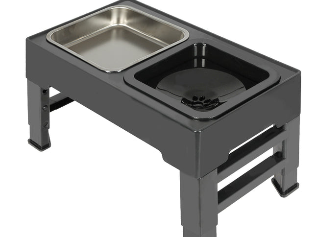 PaWz Elevated Pet Feeder 4 Height Adjustable-1864184545545424896