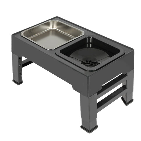 PaWz Elevated Pet Feeder 4 Height Adjustable-1864184545545424896