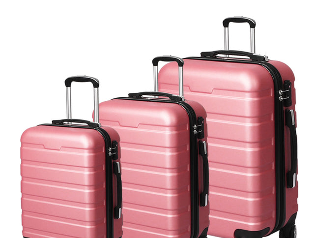 Slimbridge 3PC Luggage sets Suitcase Rose Gold-1864184368424161280