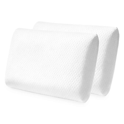Dreamz Memory Foam Orthopaedic Pillow Neck Pain Side Stomach Back Sleeper 2 Pack-2029334095435272192