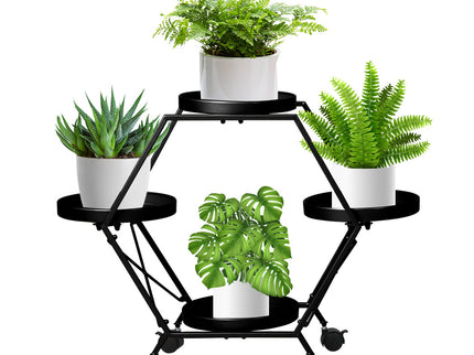 Levede Plant Stand Garden Outdoor Indoor Black-1864184724776423424