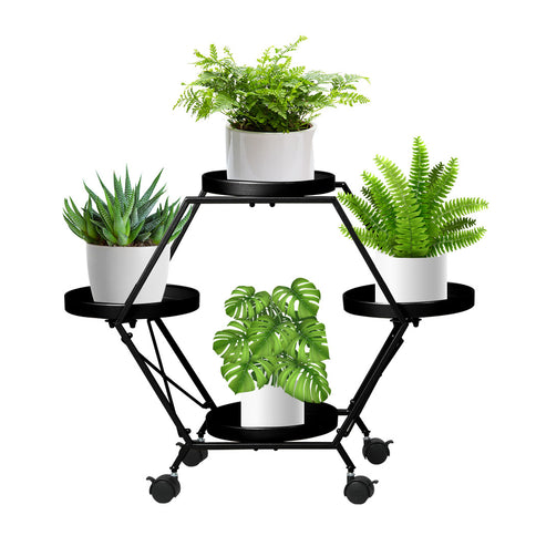 Levede Plant Stand Garden Outdoor Indoor Black-1864184724776423424