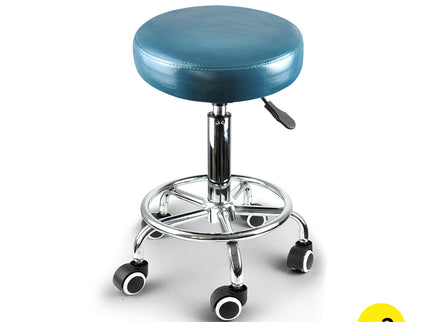 Levede 2x Barstool Swivel Salon Hairdressing Teal-1864184633273487360
