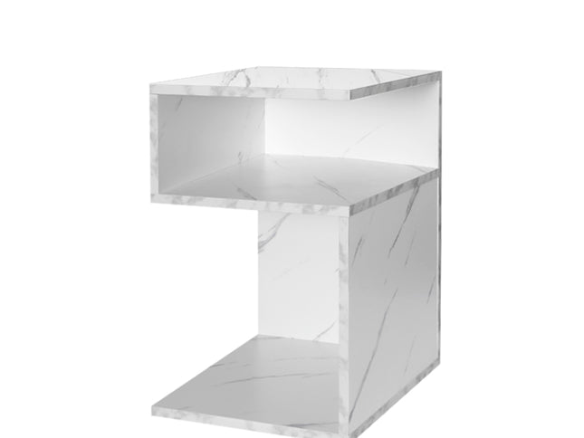 Levede 1xBedside Tables Drawers Side White-1864184439186264064