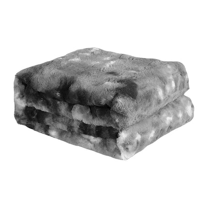 Dreamz Luxury Tie-dyed Blanket Grey 152cm x 203 cm-1975420383498735616