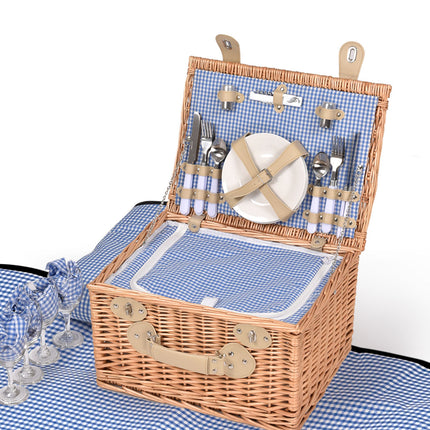 4 Person Picnic Basket Baskets Set Outdoor-1973193795319238656