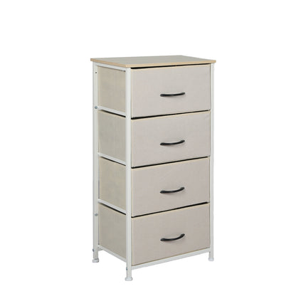 Levede Storage Cabinet Tower Chest Beige-1973194073053466624