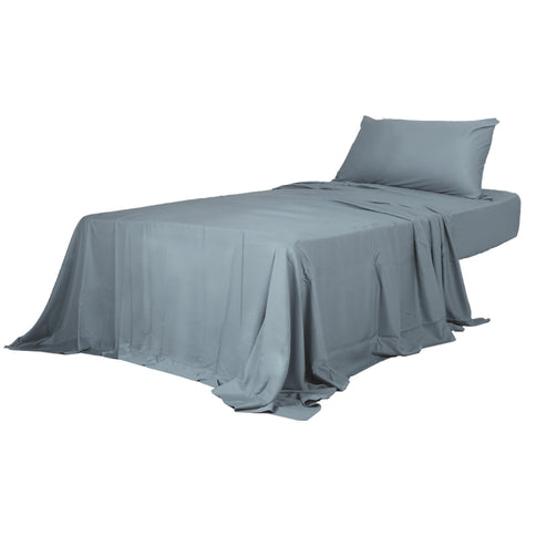 Dreamz 3pcs Sinigle Size 100% Bamboo Bed Sheet Set in Grey Colour Single-1910113202792960000
