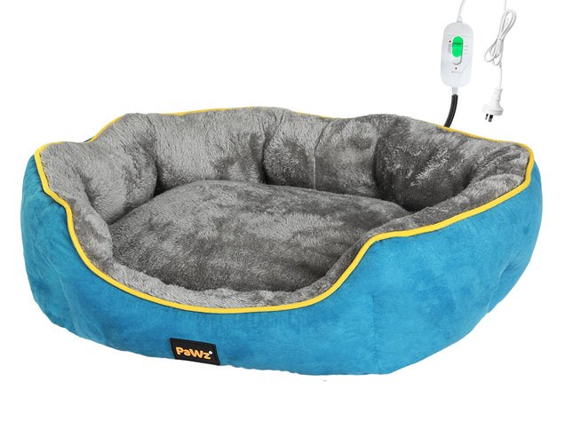 PaWz Electric Pet Heater Bed Heated S Blue Small-1864184527077904384