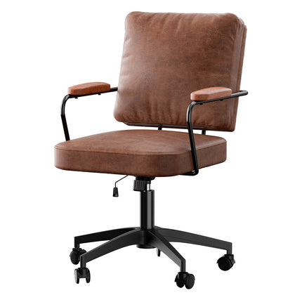 Levede Office Arm Chair Leather Executive Chairs-1973193535456940032