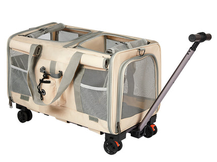 Pawz Pet Carrier 4 Wheel Portable Rolling Foldable-1910112289638453248