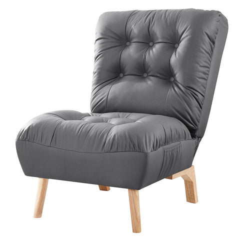 Levede Accent Chair Sofa Recliner Adjustable Grey-1910113169750233088