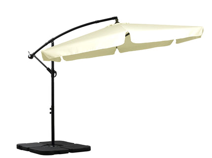 Mountview 3M Outdoor Umbrella Beach Beige With Base-1864184448237572096