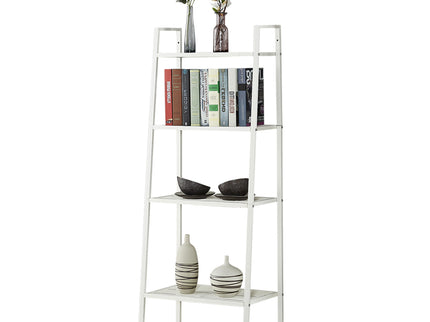 Bookshelf 4 Tier Ladder Shelf Unit Bookcase White-1864184251654737920