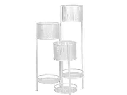 Levede 6 Tier Plant Stand Swivel Outdoor White-1864184717847433216