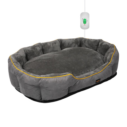 PaWz Electric Pet Heater Bed Heated L Grey Large-1973193656139649024