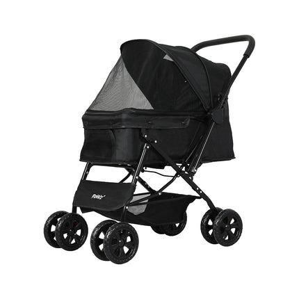 PaWz Pet Stroller Dog Cat Carrier Foldable Black-1973193719184232448