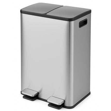 Toque 60L Pedal Bin Kitchen Waste Can Recycling Dustbin-2006733412920070144