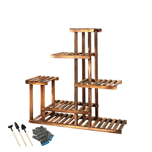 Levede 5-Tier Plant Stand Wood Wooden-1864184731646693376