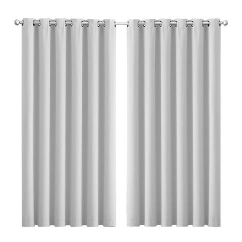 2x Blockout Curtains Panels 3 Layers Grey-1910113273399873536