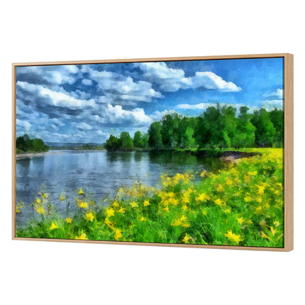 Yezi Modern Canvas Wall Art Framed Landscape Painting Large Wall Decor 80x120cm-2061251858286120960