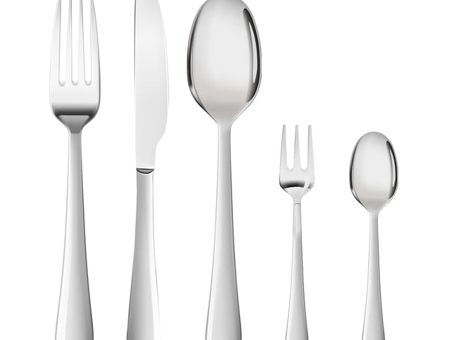 Cutlery Set Stainless Steel Knife Fork Silver-1864184347884654592