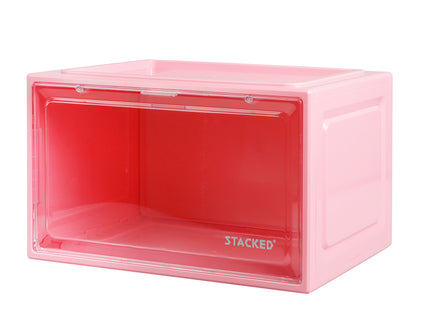 Stacked Sneaker Display Case Stackable Pink-1864184616114589696
