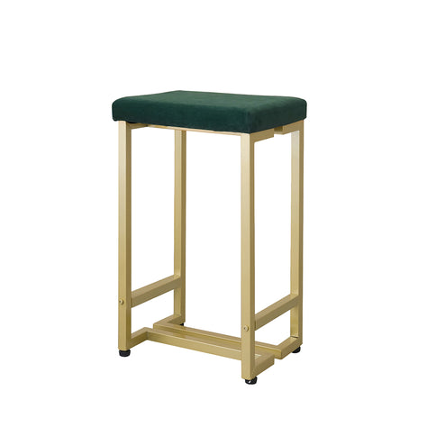 Levede 2x Bar Stools Velvet Backless-1919892921994317824