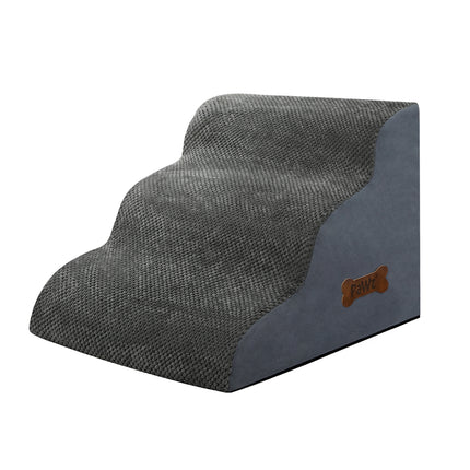 Pawz 3 Steps Pet Stairs Dog Ramp High Density Foam Grey-1954802479782825984