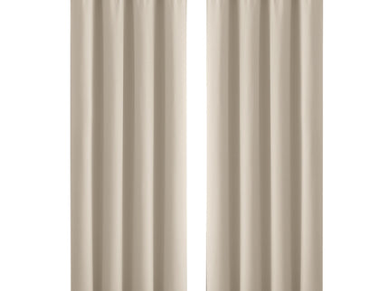 2x Blockout Curtains Panels 3 Layers Beige CD1003-132X213-GR-1910113266588323840