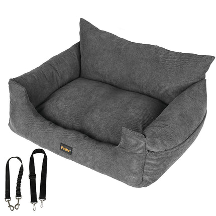 PaWz Pet Car Booster Seat Dog Protector L Grey Large-1973193673457930240