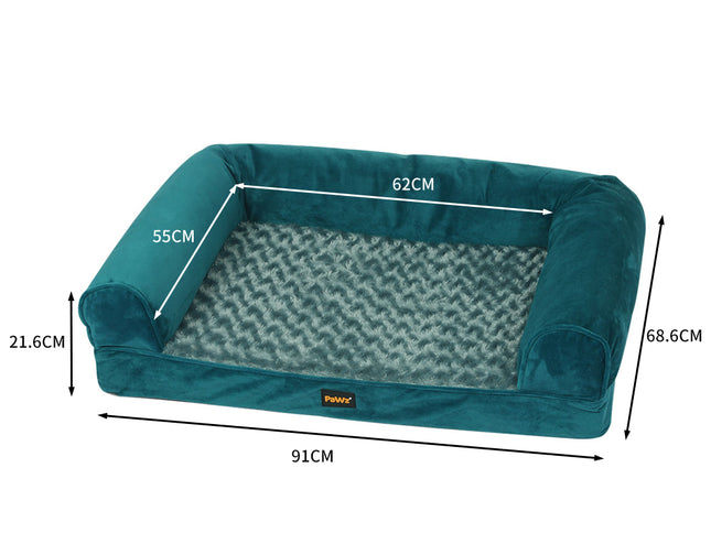 PaWz Pet Bed Sofa Dog Bedding Soft Warm L Blue Large-1973193625978408962