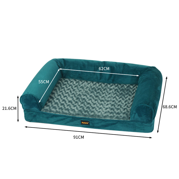 PaWz Pet Bed Sofa Dog Bedding Soft Warm L Blue Large-1973193625978408962