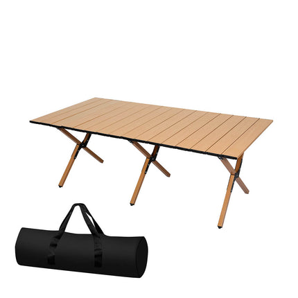 Levede Folding Camping Table Foldable Oak-1975420437118717952