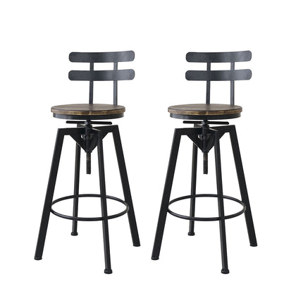 Levede 1x Bar Stool Industrial Adjustable-1975420484073951232