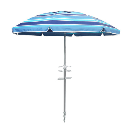 Mountview 2M Outdoor Beach Umbrellas Sand Blue-1973193499432062976