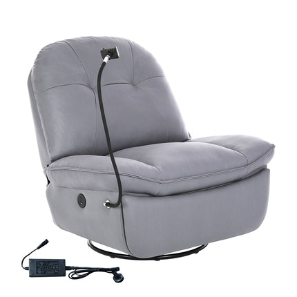 Levede Electric Chair Recliner Swivel Grey-1975420440918757376